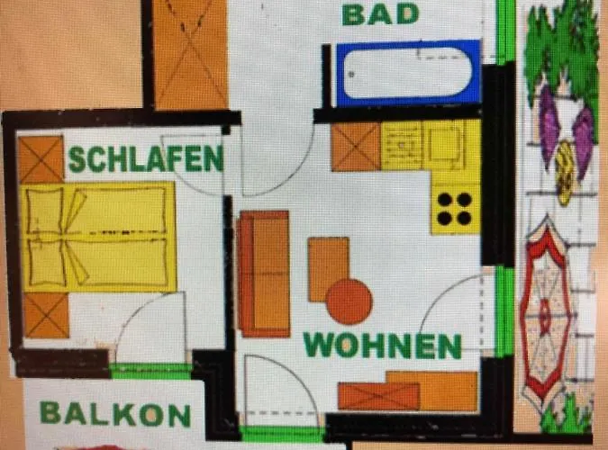 Moderne Kurparkresidenz Lägenhet